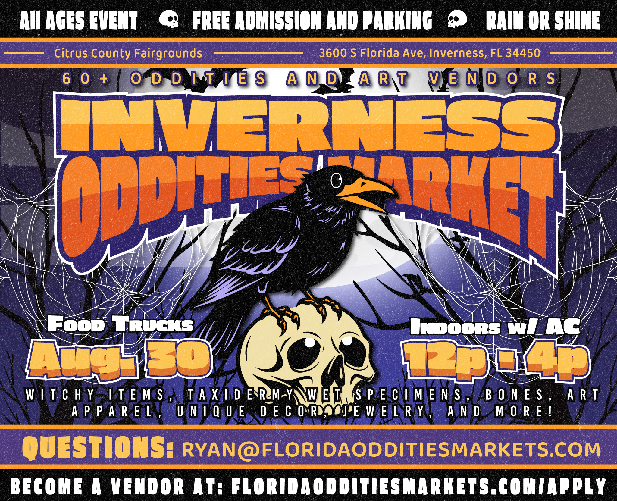 Inverness Oddities Market's Flyer. Come see us at the Inverness Oddities Market on 2026-08-30T16:00:00
