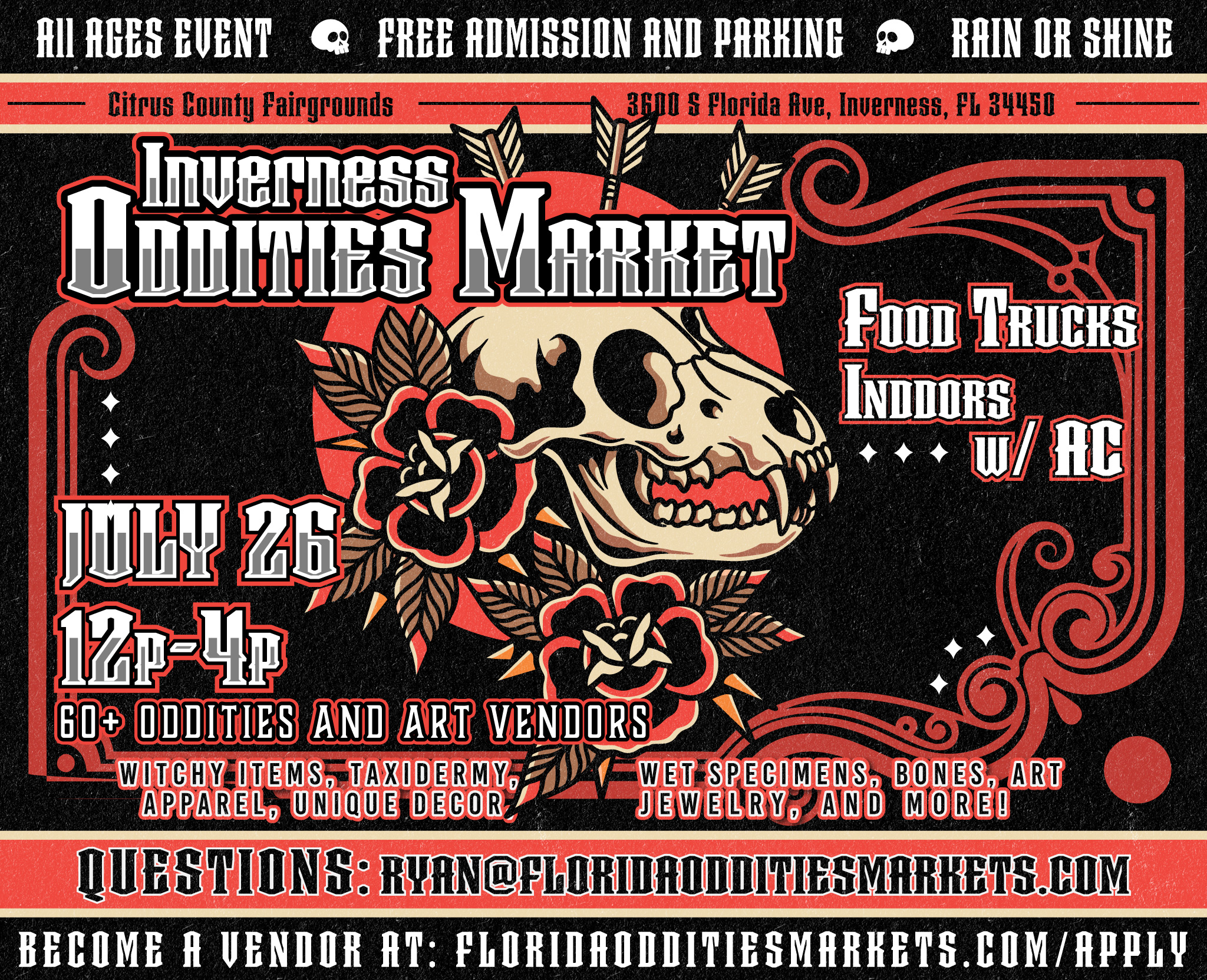 Inverness Oddities Market's Flyer. Come see us at the Inverness Oddities Market on 2026-07-26T16:00:00